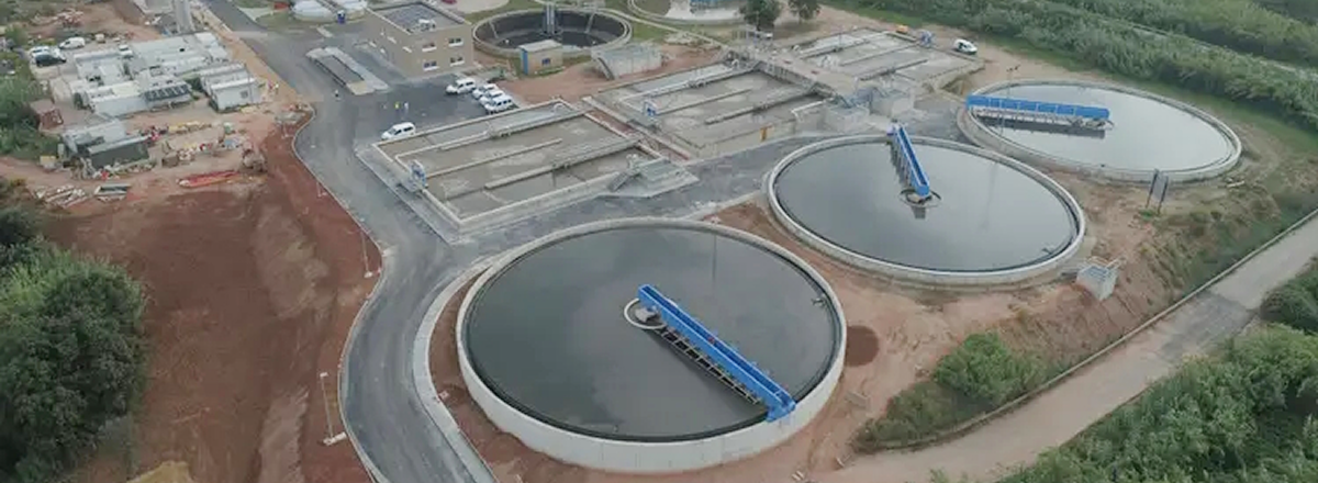 Vista aérea de la depuradora de Rubí, donde se probarán humedales artificiales con biochar