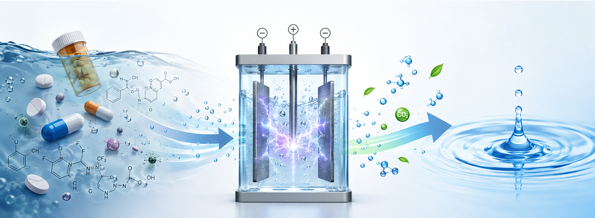 Reactor de oxidación electrolítica por plasma (PEO) degradando fármacos del agua hasta CO₂ y agua limpia