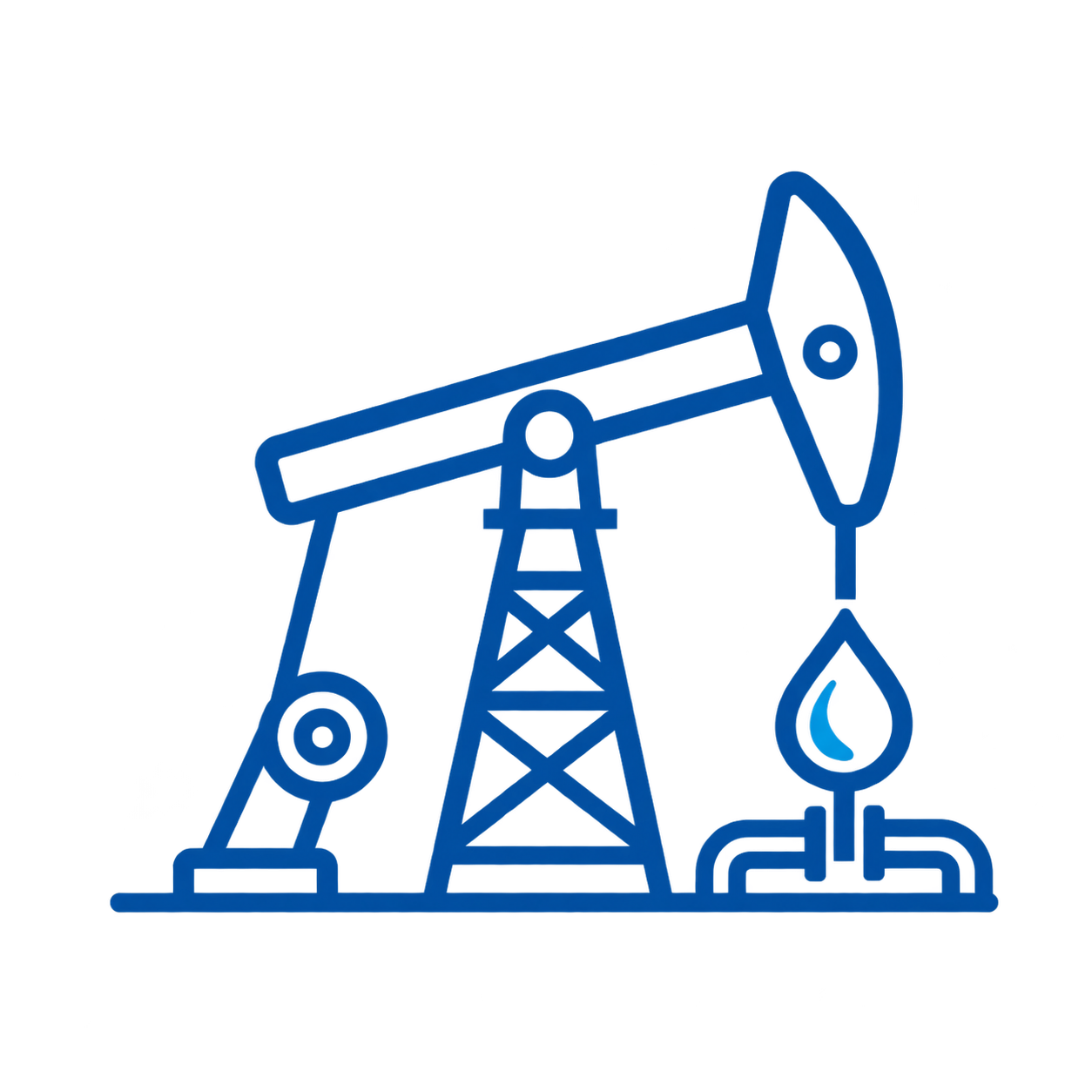 Icono de torre de extracción de petróleo para el sector upstream | Blue Gold