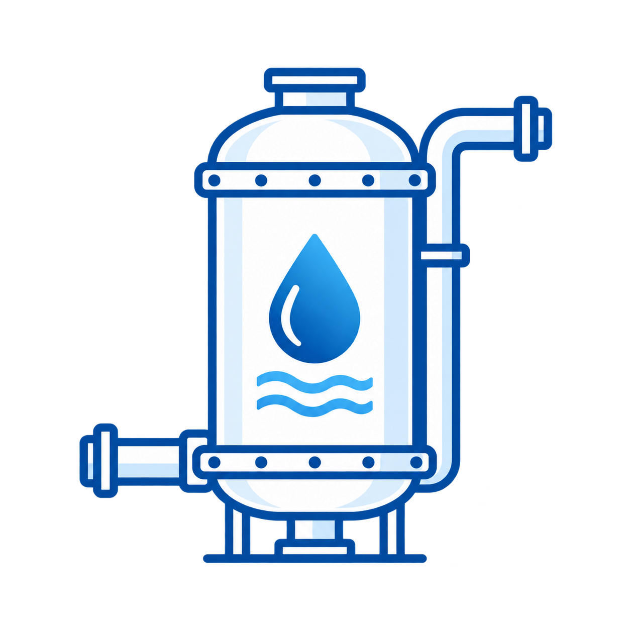 Icono de bidón de refino de petróleo para el sector downstream | Blue Gold